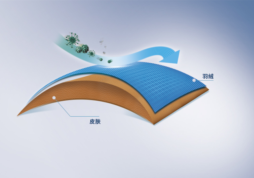 優選立體(tǐ)高(gāo)蓬松羽絨 絨纖氣孔鎖牢抗螨抗菌因子(zǐ)